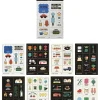 8pcs Life & Pieces Life Removable Sticker Set