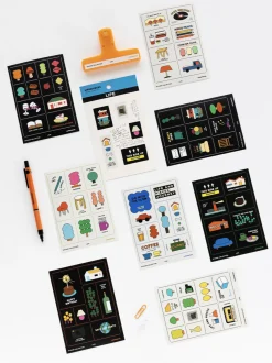 8pcs Life & Pieces Life Removable Sticker Set