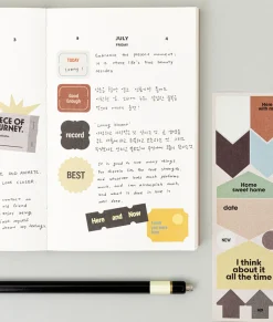 6pcs Life & Pieces Vintage Label Sticker Set