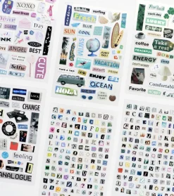 6pcs Magazine Collage Sticker Set