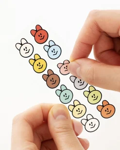 2pcs Mini Smile Removable Sticker Set