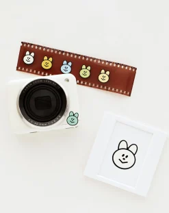 2pcs Mini Smile Removable Sticker Set