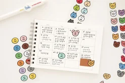 2pcs Mini Smile Removable Sticker Set