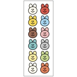 2pcs Mini Smile Removable Sticker Set