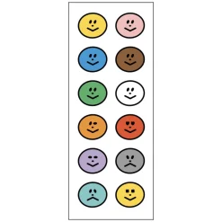 2pcs Mini Smile Removable Sticker Set