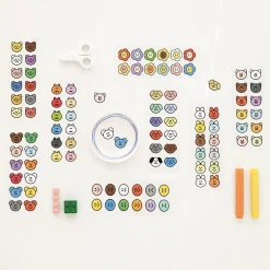 2pcs Mini Smile Removable Sticker Set