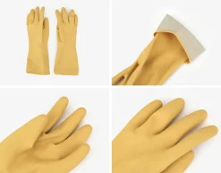 3pcs Natural Rubber Latex Gloves Set