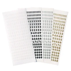 4pcs Number&Alphabet Sticker Set