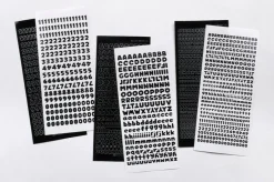 4pcs Number&Alphabet Sticker Set