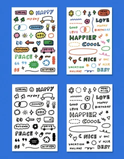4pcs Oh! Drawing Sticker Set