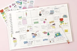 6pcs Palette Daily Sticker Set