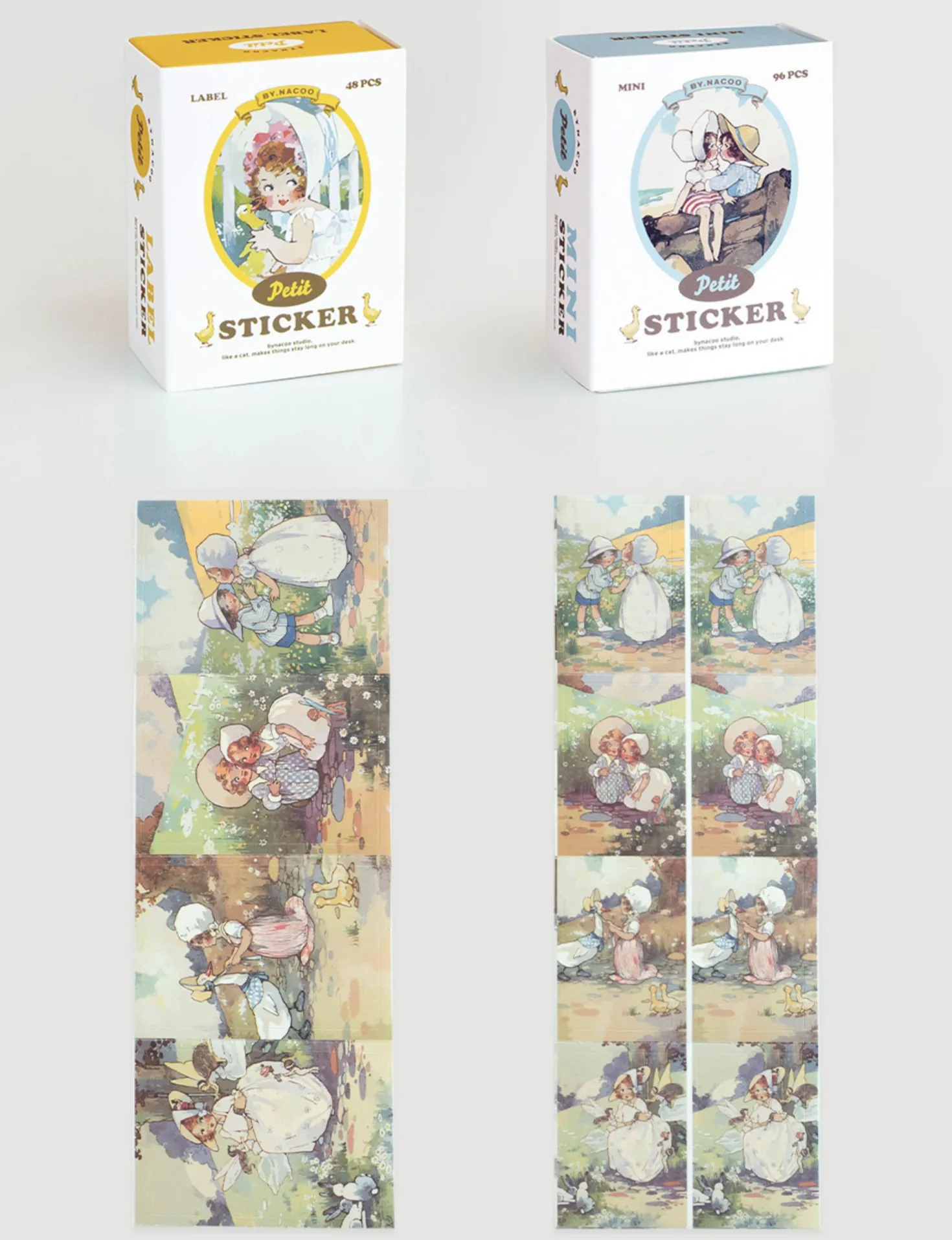 48pcs Petit Label Sticker Set