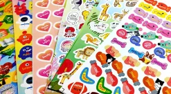 4pcs Pet Toy Reward Paper Sticker Set