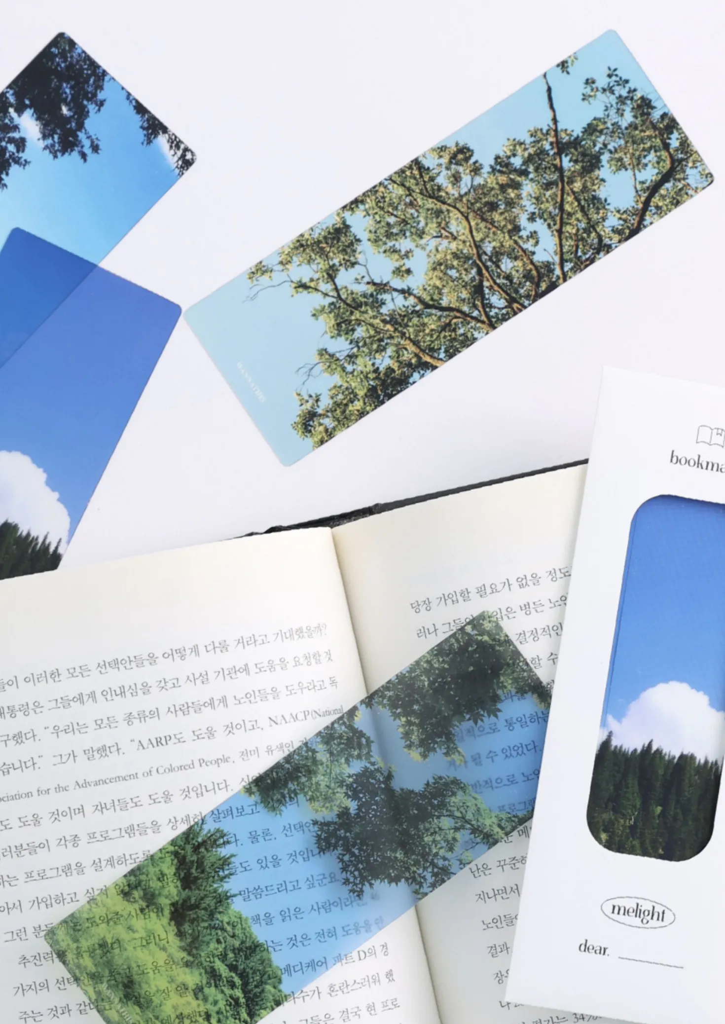 4pcs Photograph Translucent Bookmark