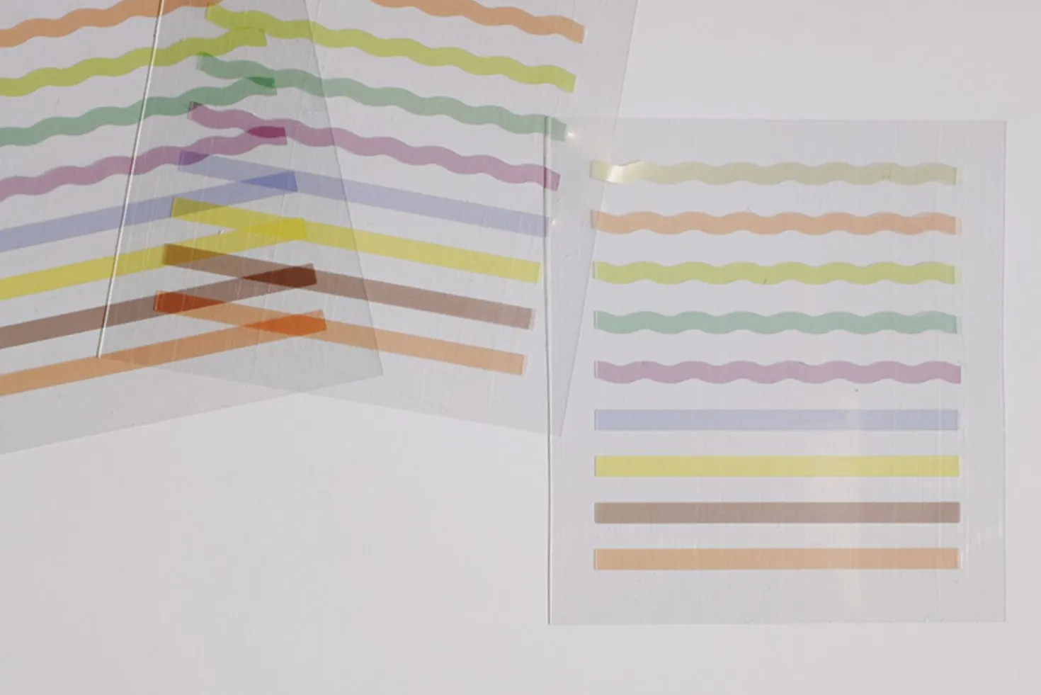 3pcs Pop Plain Deco Sticker Set