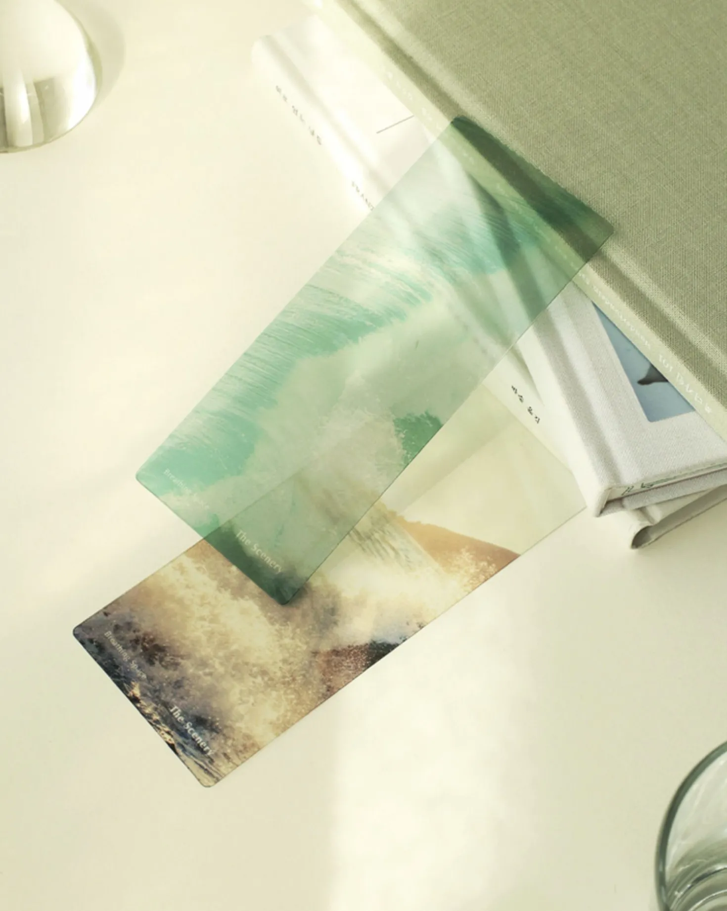 3pcs Scenery Translucent Bookmark Set