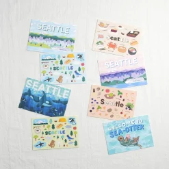 8pcs Seattle Postcard Set