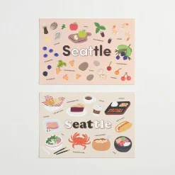8pcs Seattle Postcard Set