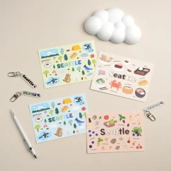 8pcs Seattle Postcard Set