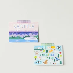 8pcs Seattle Postcard Set