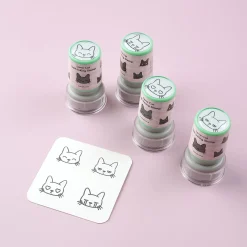 4pcs Self-inking Stamp Set
