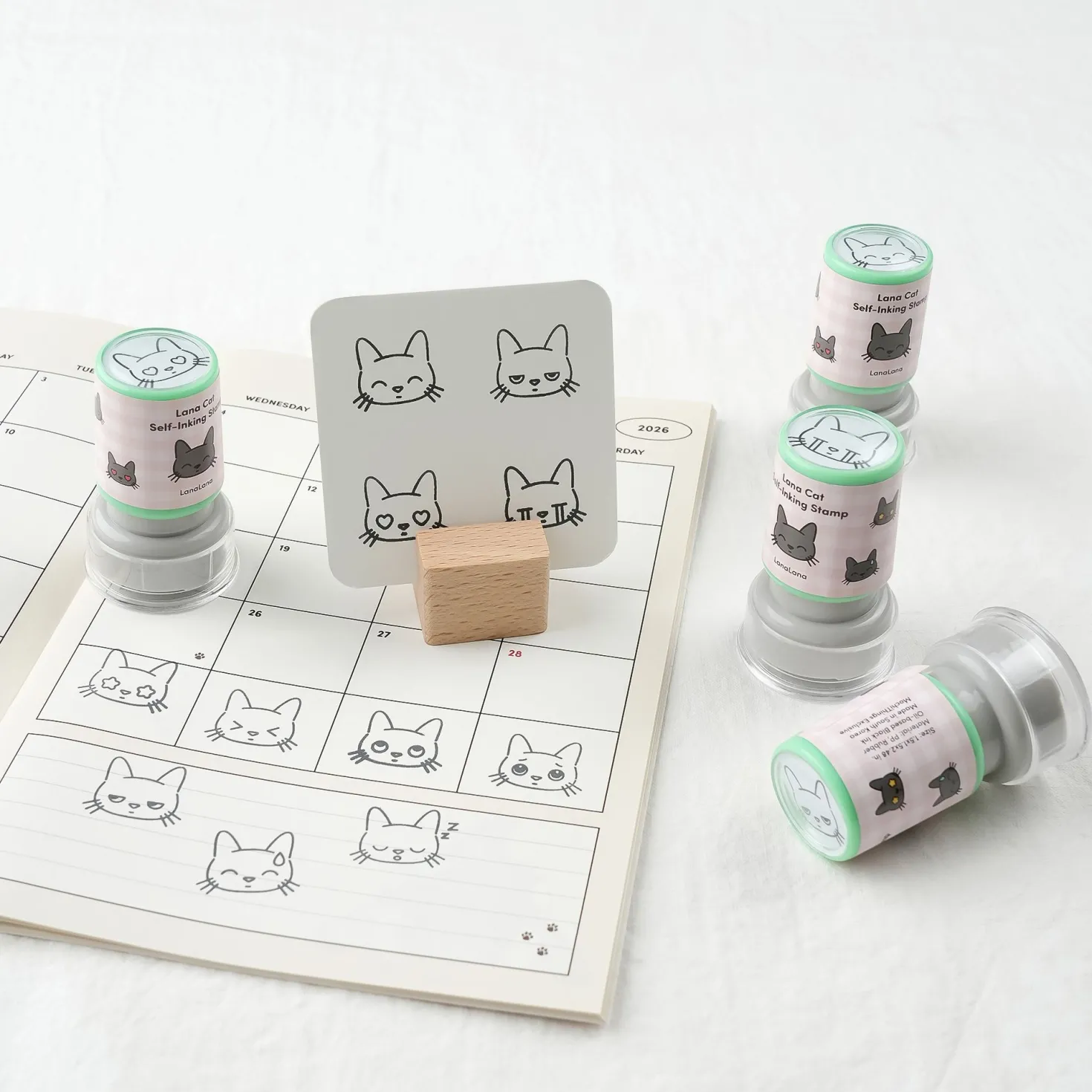 4pcs Self-inking Stamp Set