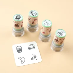 4pcs Self-inking Stamp Set