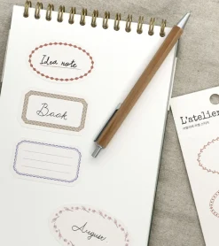 2pcs Simple Label Sticker Set