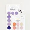 12pcs Simple Palette Round Sticker Set