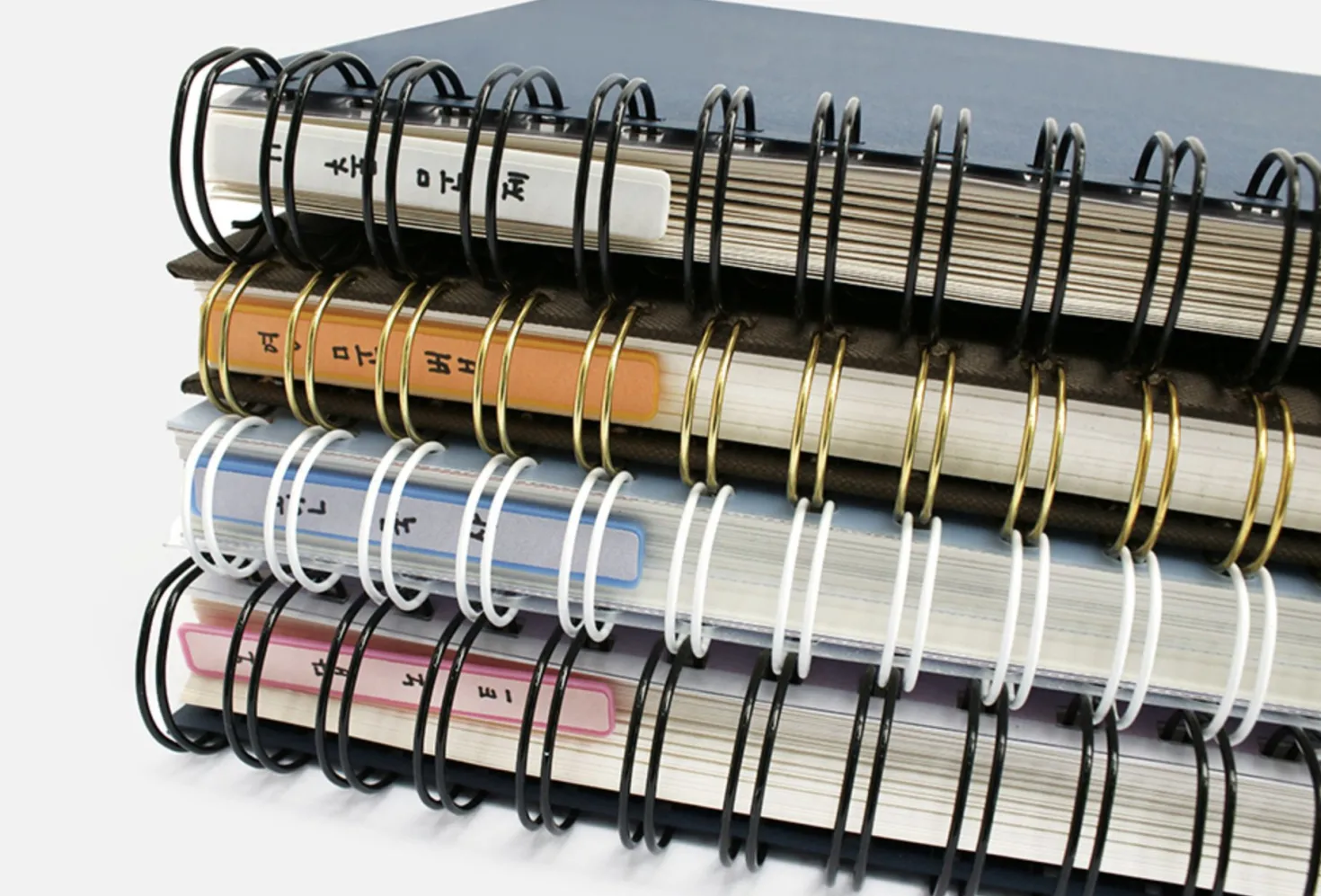 50pcs Spiral Ring Label Clip Set