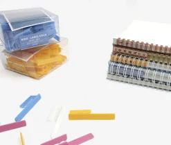 50pcs Spiral Ring Label Clip Set