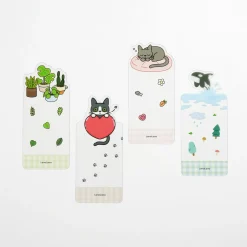 2pcs Themed Transparent Bookmark Set