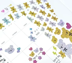 3pcs Twinkle Bears Hologram Sticker Set