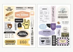 6pcs Vintage Removable Sticker Set