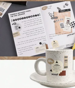 6pcs Vintage Removable Sticker Set