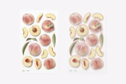 Peach Pressed Fruit Sticker