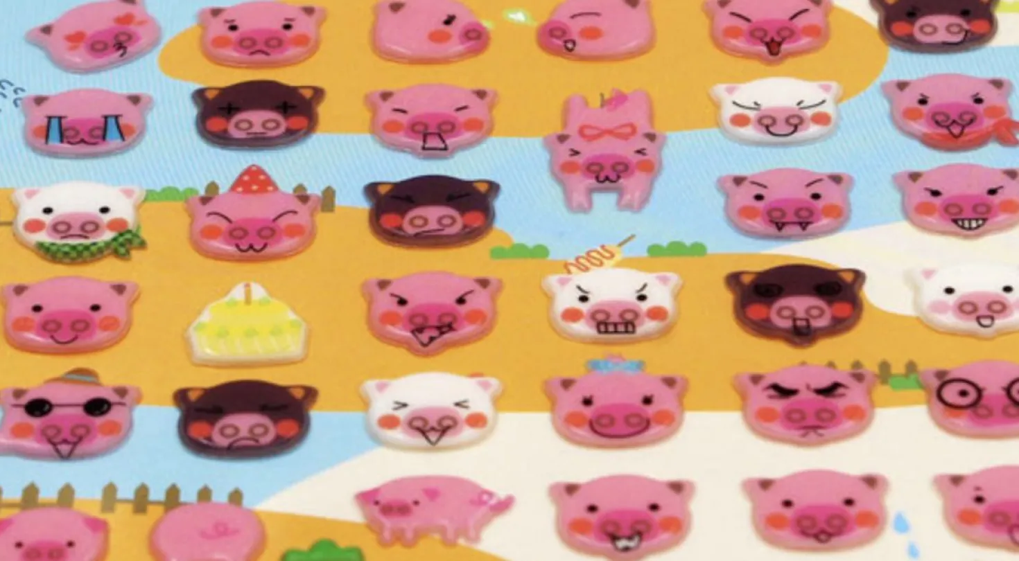 Pig Emoji Puffy Sticker