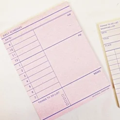 Pink Daily Schedule Notepad