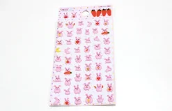 Pink Rabbit Deco Sticker