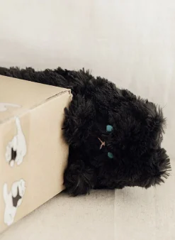 Piyo Cat Fur Zipper Clutch