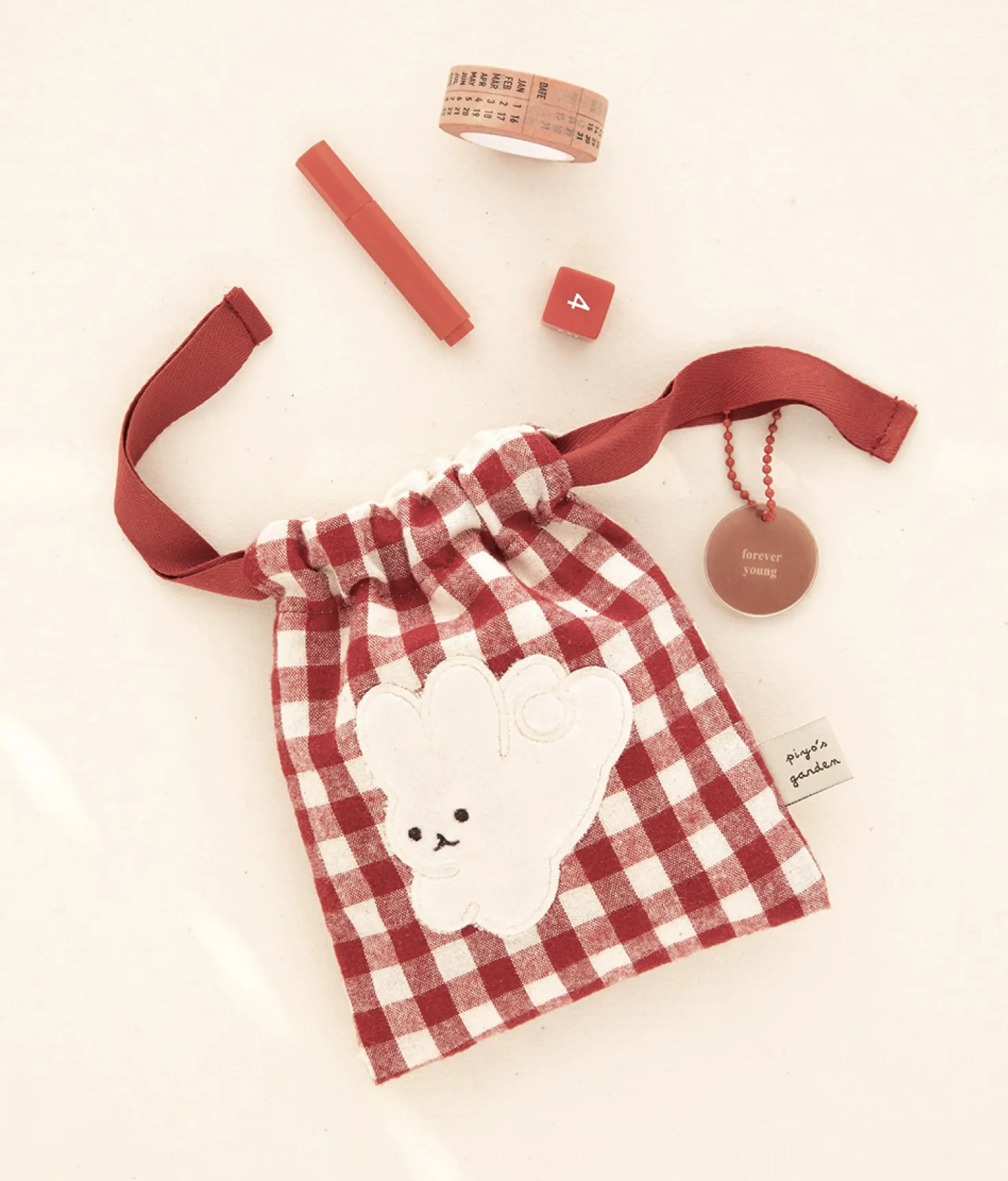 Piyo Drawstring Mini Pouch