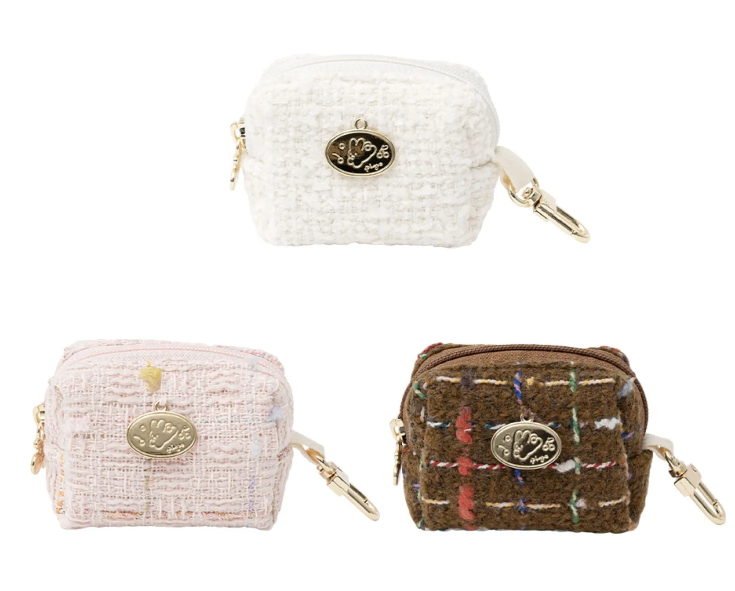 Piyo Tweed Earphone Pouch