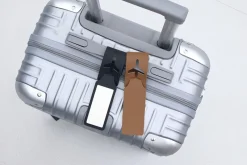 Plane Vegan Leather Luggage Tag