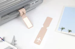 Plane Vegan Leather Luggage Tag