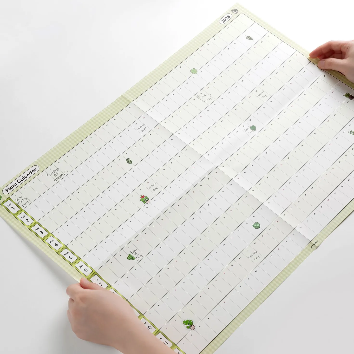2026 Plant Yearly Calendar Poster