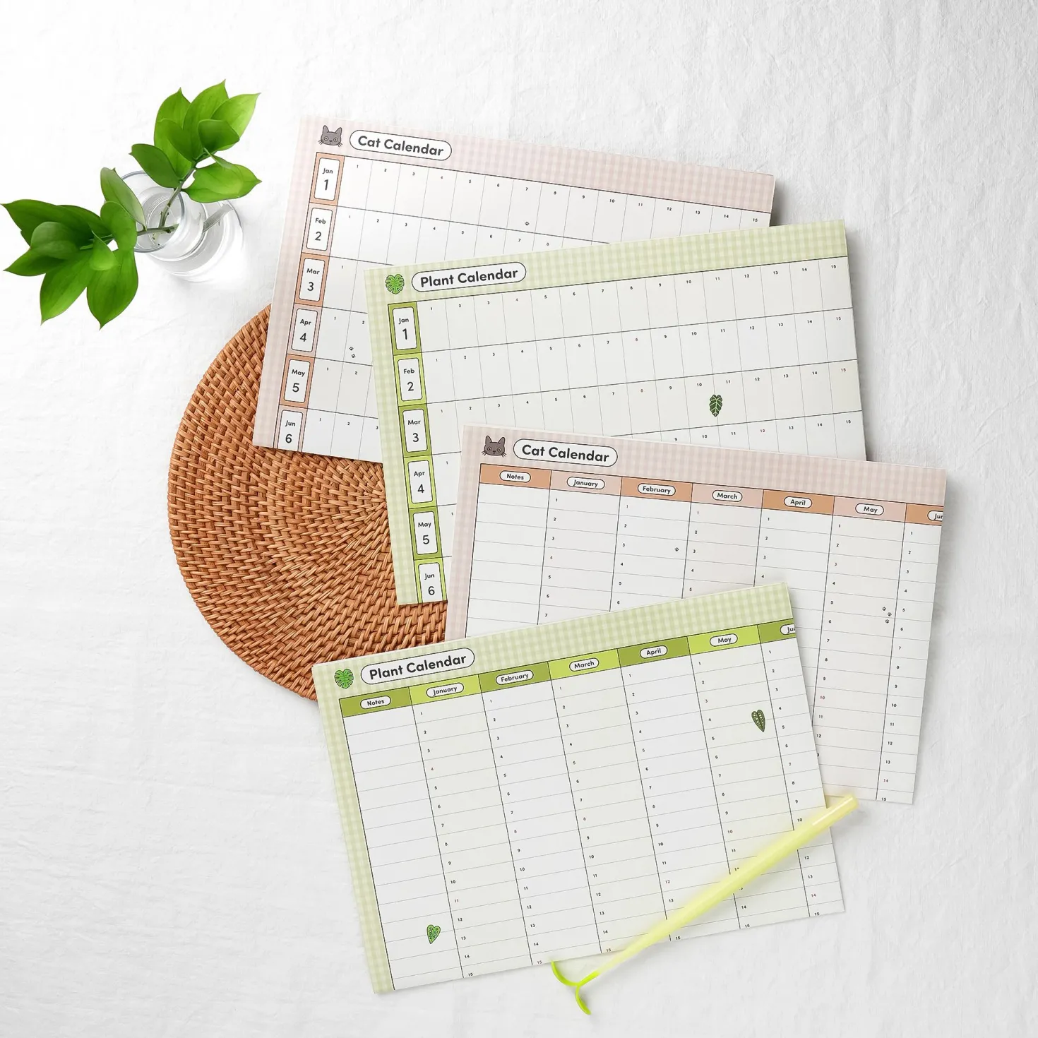 2026 Plant Yearly Calendar Poster