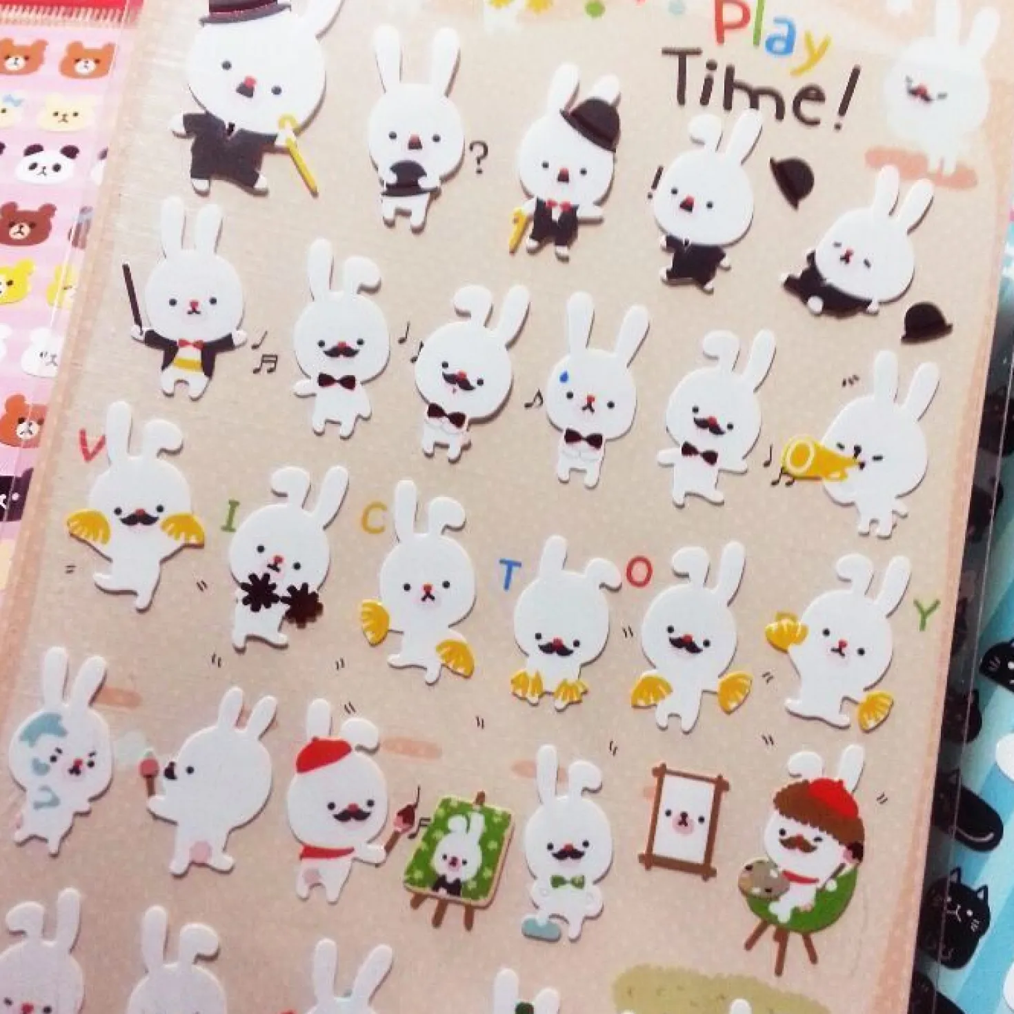 Play Time Bunny Deco Sticker