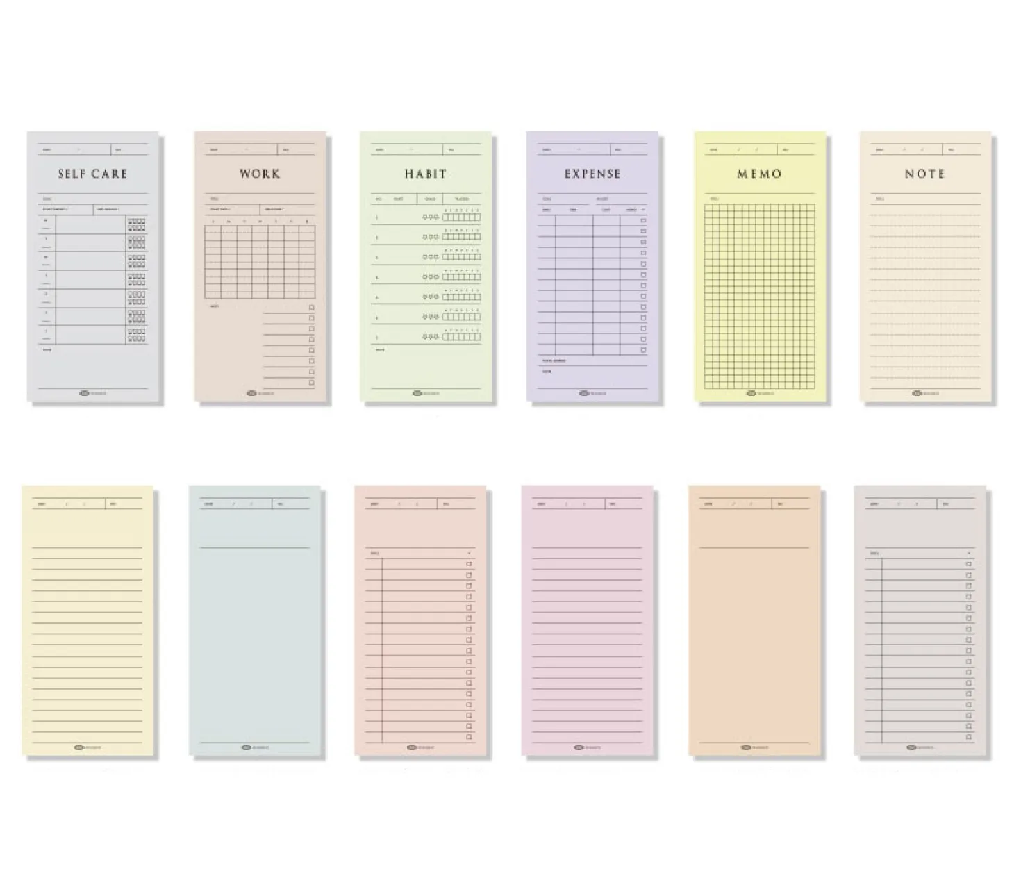 Pop-up Standing Schedule Memo Pad