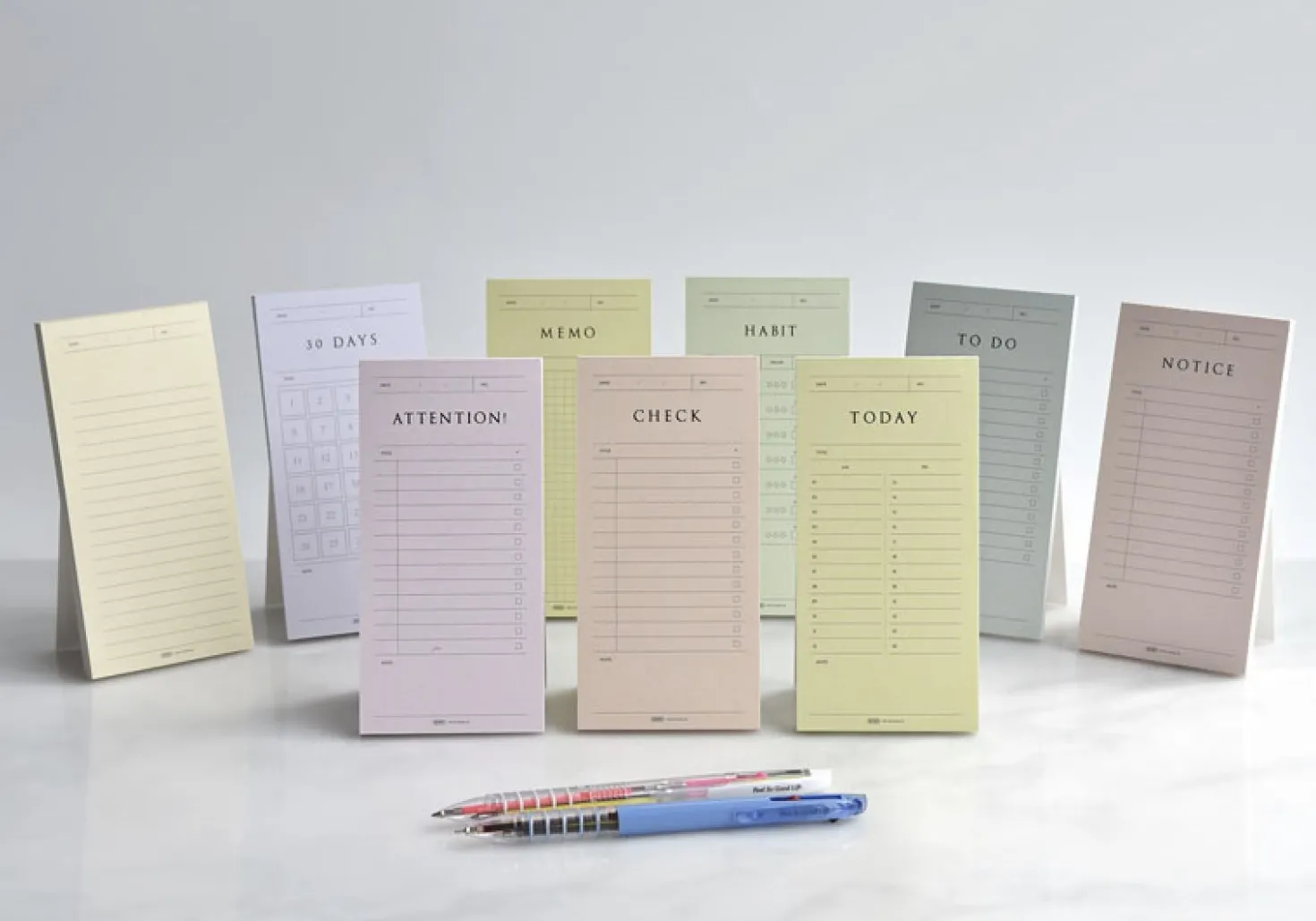 Pop-up Standing Schedule Memo Pad