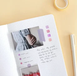 Prism 200p Hardcover Band Grid Notebook